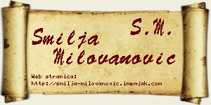 Smilja Milovanović vizit kartica